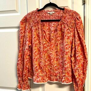 Ladies American Eagle Floral Top Size XL